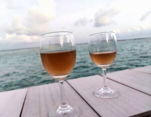 Love & Leisure: 2 Glasses of Wine by the Sea